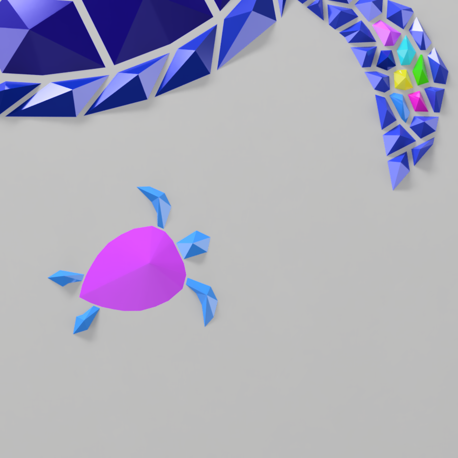 Geometric Baby Sea Turtle