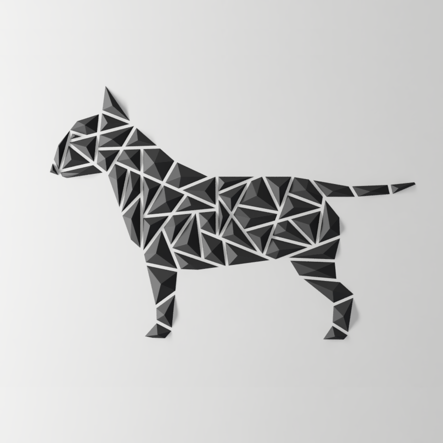 Geometric Pit-Bull Terrier