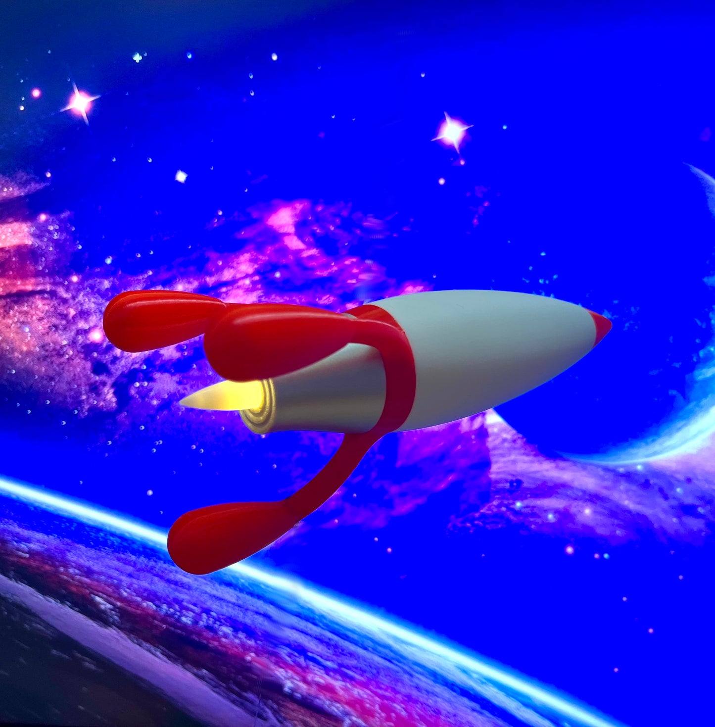 Burning Rocket Night Light