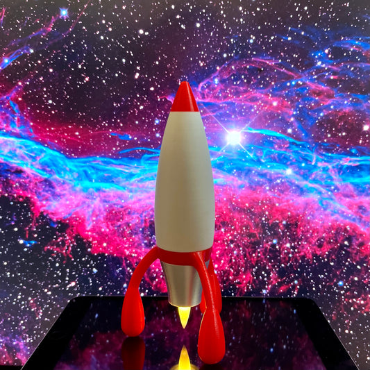 Burning Rocket Night Light