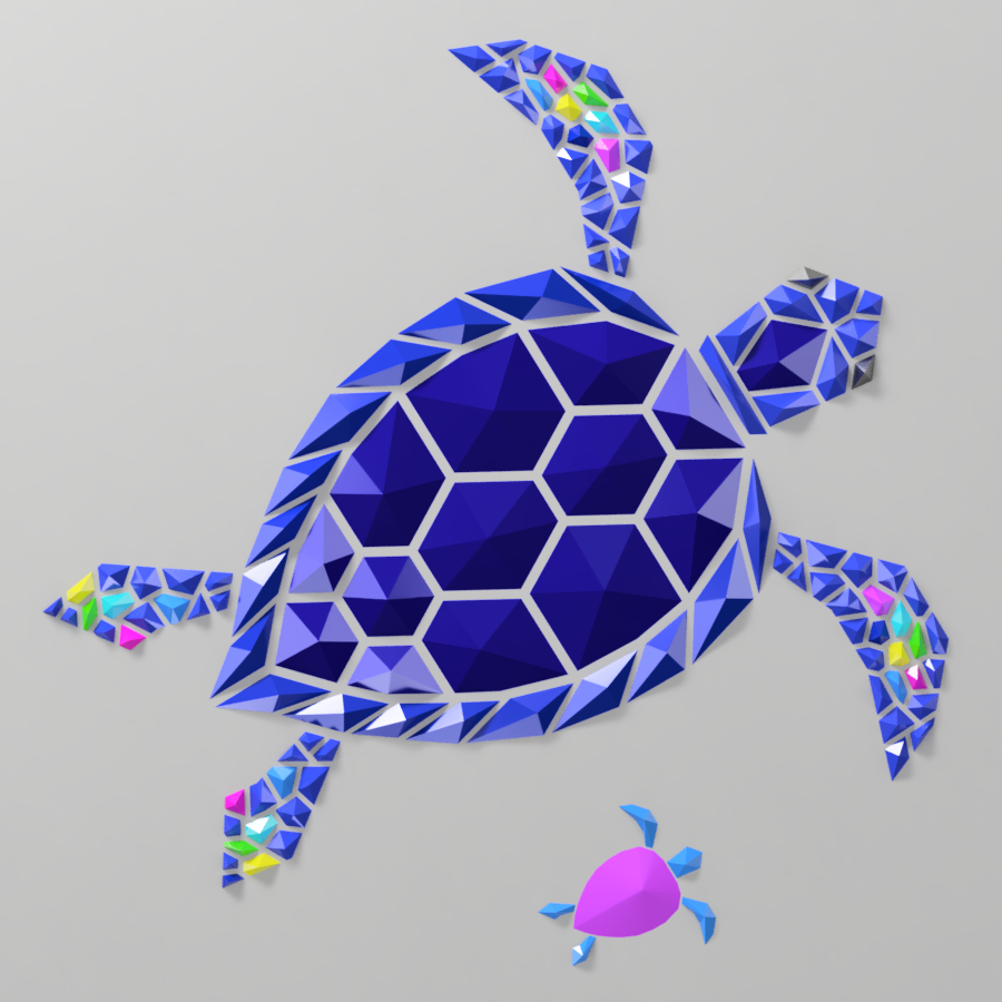Geometric Baby Sea Turtle